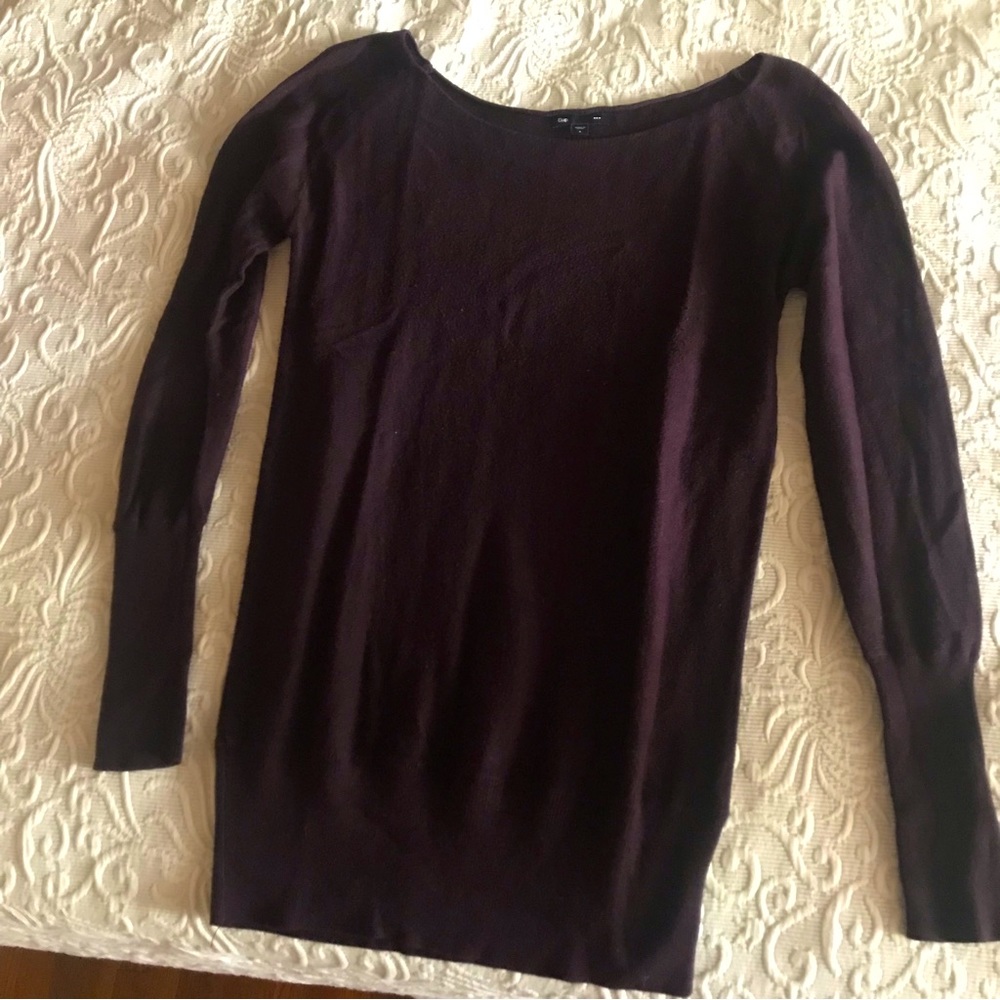 Gap Wool Blend Sweater, Eggplant Purple, sz S